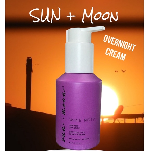 NEW Sun + Moon Wine Not Reverse Restoration Overnight Cream Brand New - Picture 2 of 5